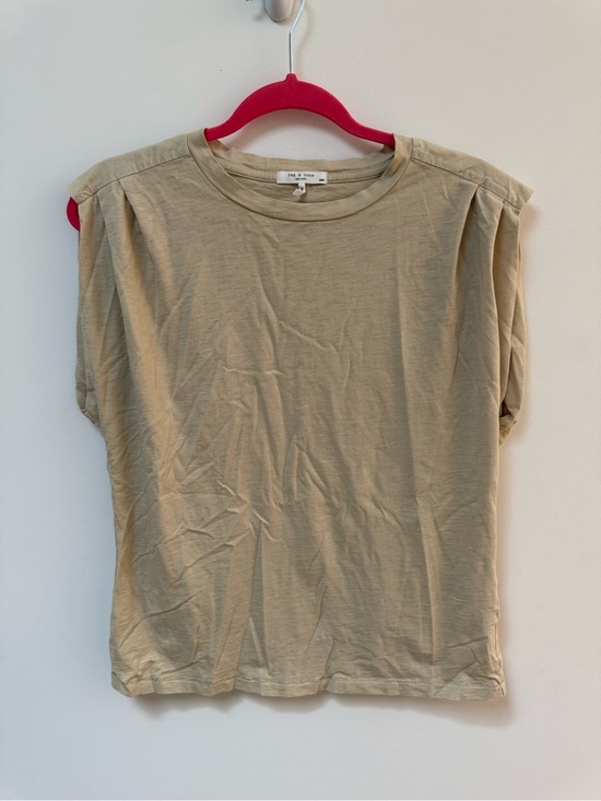 rag & bone Tops - rag & bone Beige Crewneck Muscle Tee